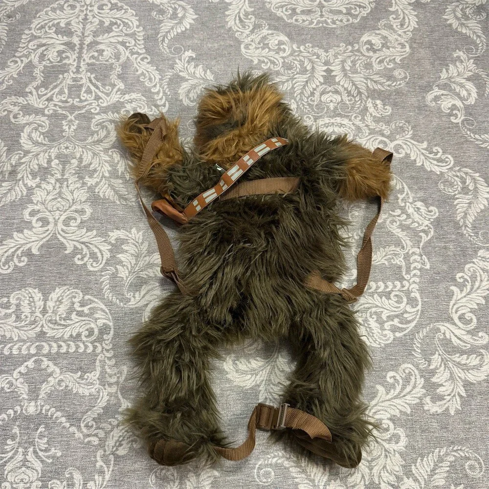 Disney Chewbacca Plush Backpack Full Body Furry Bag Bandolier Strap